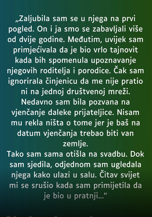 “Na prvi pogled se rodila ljubav a vremenom sam primjećivala da je jako tajnovit…” - featured image