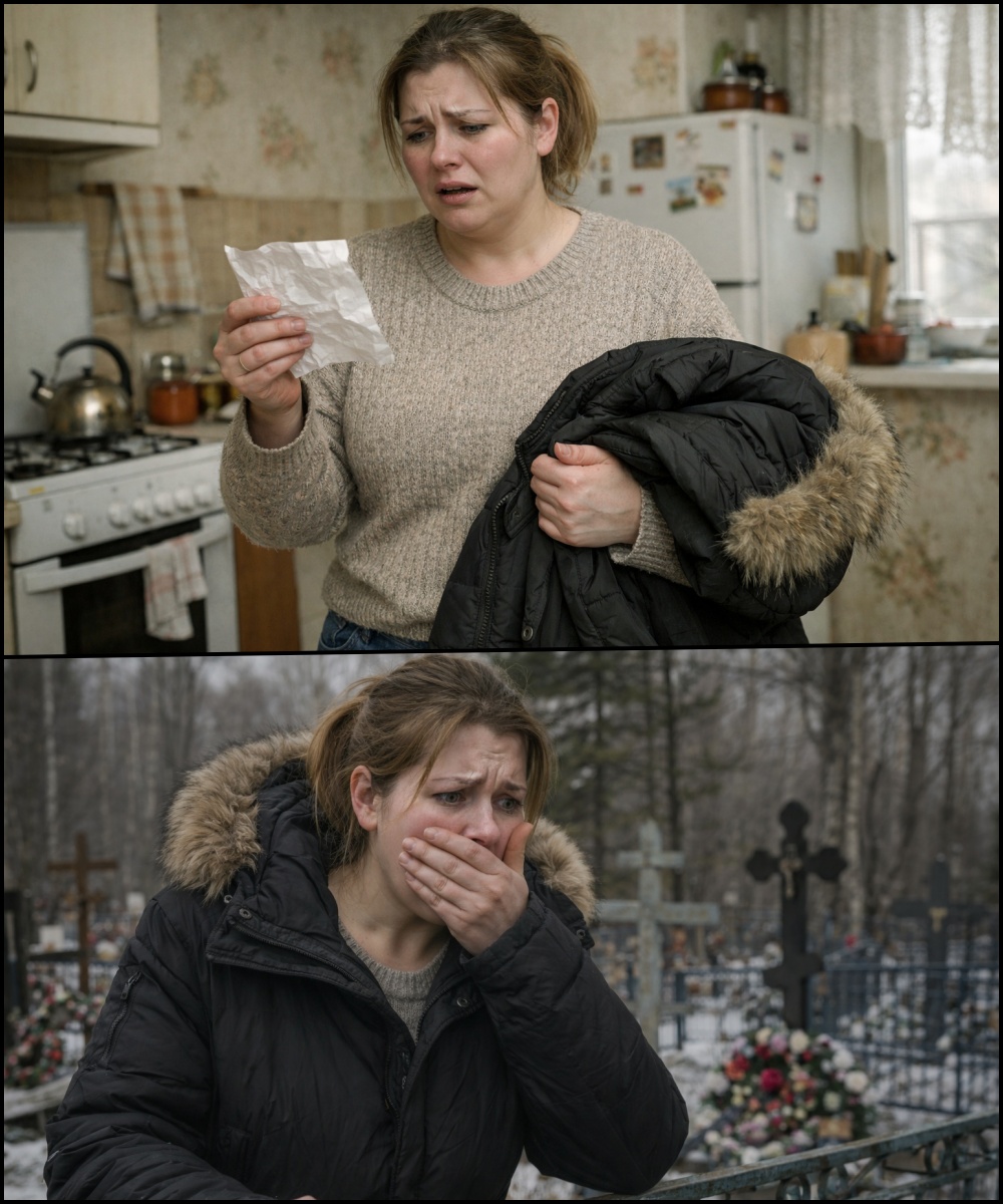 Nakon očeve sahrane, Larisa je došla u njegov stan. Čim je uzela njegovu jaknu u ruke, iz džepa je ispala poruka: „Kćeri, dođi sutra na moj grob u 16:00…“ Od onoga što je vidjela na groblju, ženi se kosa digla na glavi… 😲😲😲 - featured image