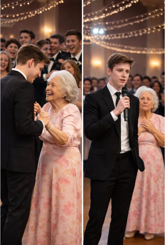 Moji drugovi iz razreda su mi se smejali kada sam na matursko veče došao sa bakom i pozvao je na prvi ples… Ali sve se promenilo kada sam uzeo mikrofon i naterao celu salu da zaćuti 😲😢 - featured image