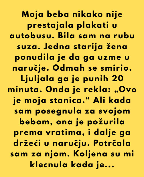 Bio sam u autobusu kada je moja beba počela toliko glasno plakati da su se svi okretali i gledali u nas. Bilo mi je strašno neugodno. Šta god da sam pokušavao, nije prestajao. - featured image
