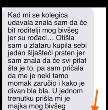 “Kad mi se kolegica udavala znala sam da će bit roditelji mog bivšeg ..” “Kad mi se kolegica udavala znala sam da će bit roditelji mog bivšeg ..” - featured image